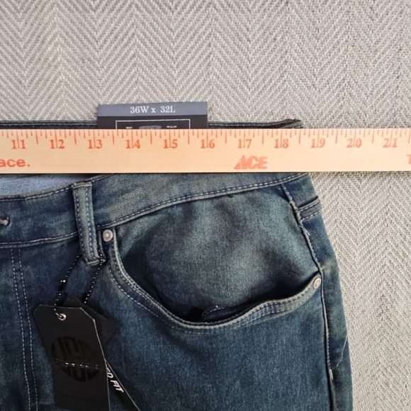 Vintage Genes Black VGB Jeans Men's 36W x 32L Relaxed Fit French Terry Denim NWT - Picture 13 of 16